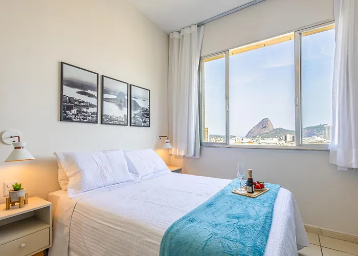 Loft com vista pro Pão de Açúcar! A/C, Wi-Fi, TV Apartamento Rio de Janeiro