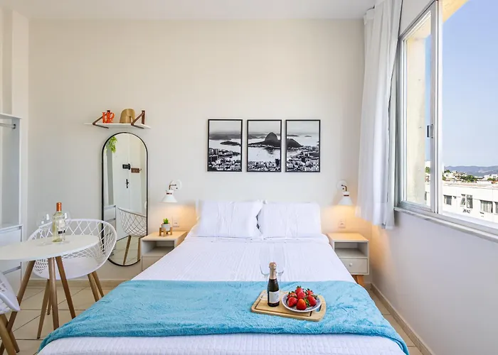 Loft com vista pro Pão de Açúcar! A/C, Wi-Fi, TV Apartamento Rio de Janeiro